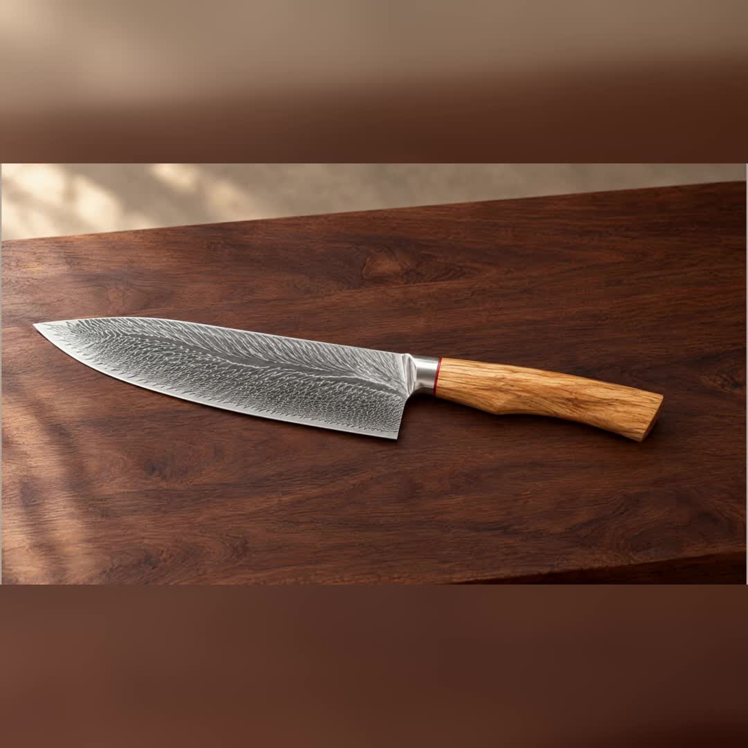 Couteau de chef Akeno — détail KIRUHA