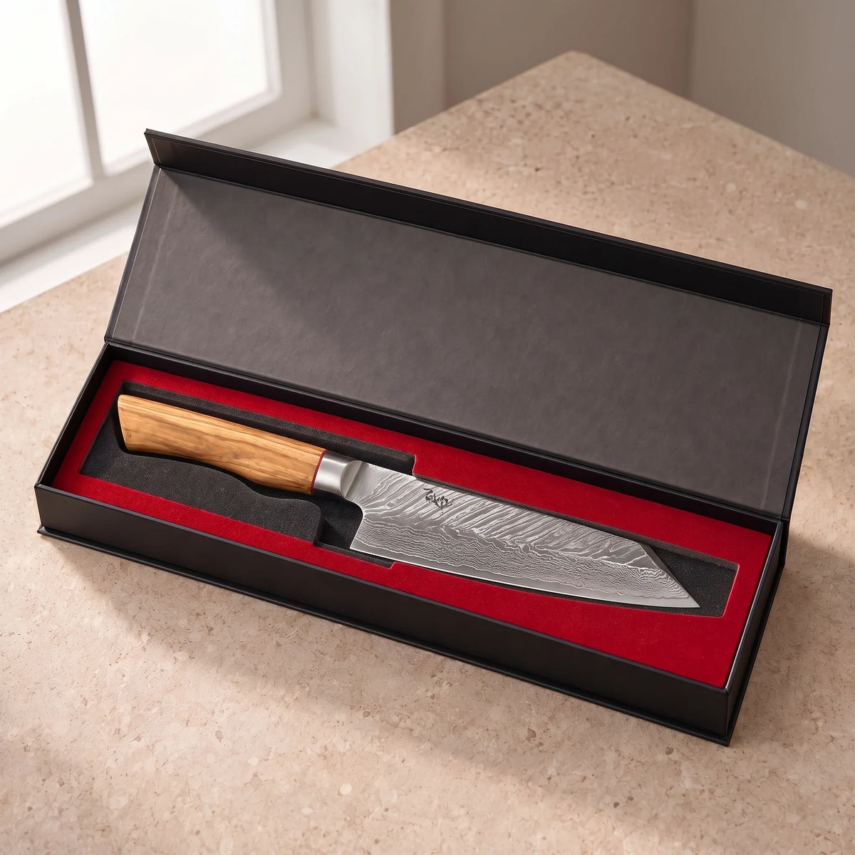 Couteau Bunka Akeno — détail KIRUHA