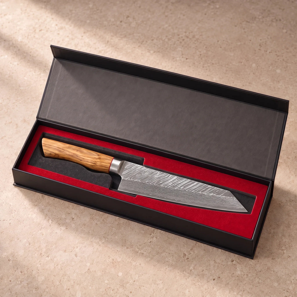 Couteau Kiritsuke Akeno — détail KIRUHA