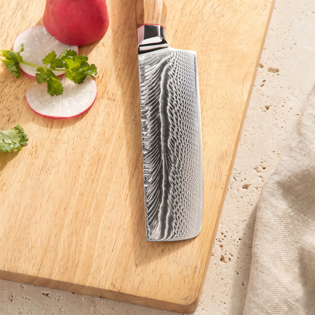 Couteau Nakiri Akeno — détail KIRUHA