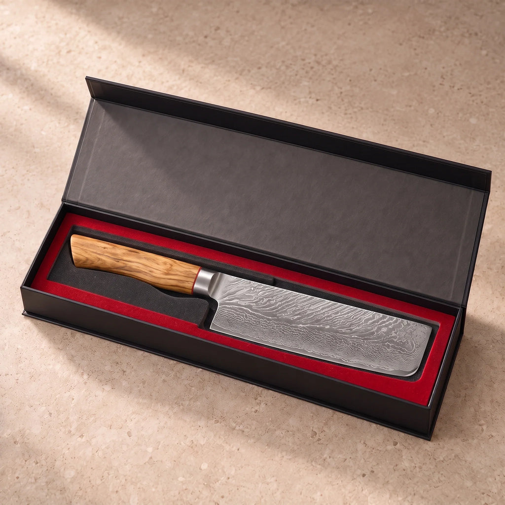 Couteau Nakiri Akeno — détail KIRUHA