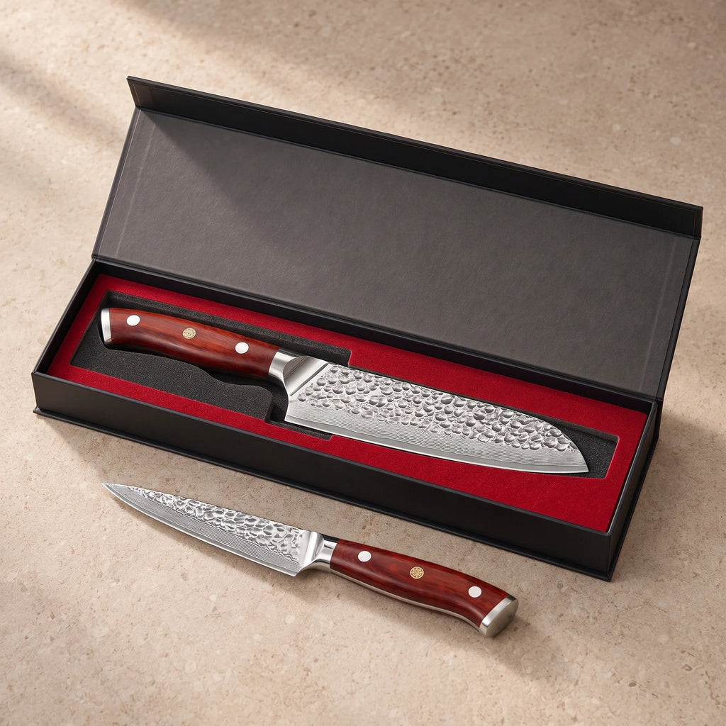 Set japonais Rinto — 2 couteaux — détail KIRUHA