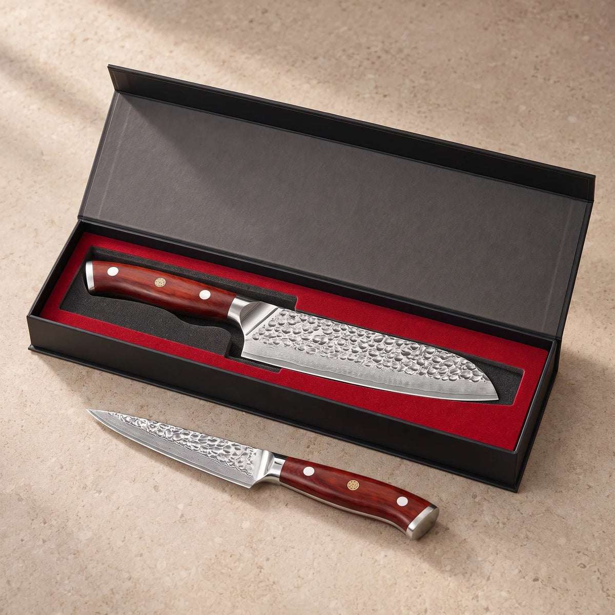 Set japonais Rinto — 2 couteaux — détail KIRUHA