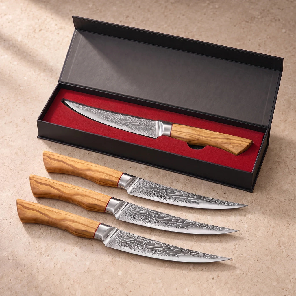 Set de 4 couteaux à steak Akeno — détail KIRUHA