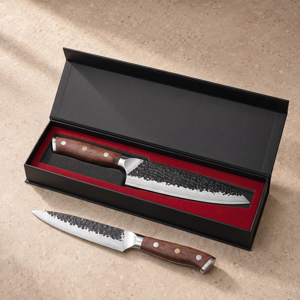 Set japonais Kuon — 2 couteaux — détail KIRUHA