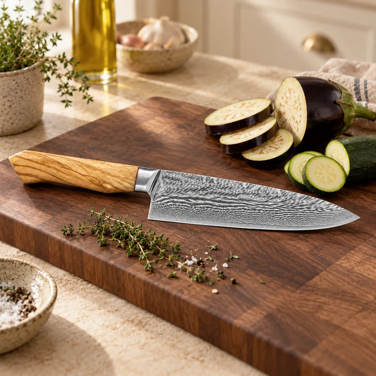 Couteau Gyuto Akeno — détail KIRUHA