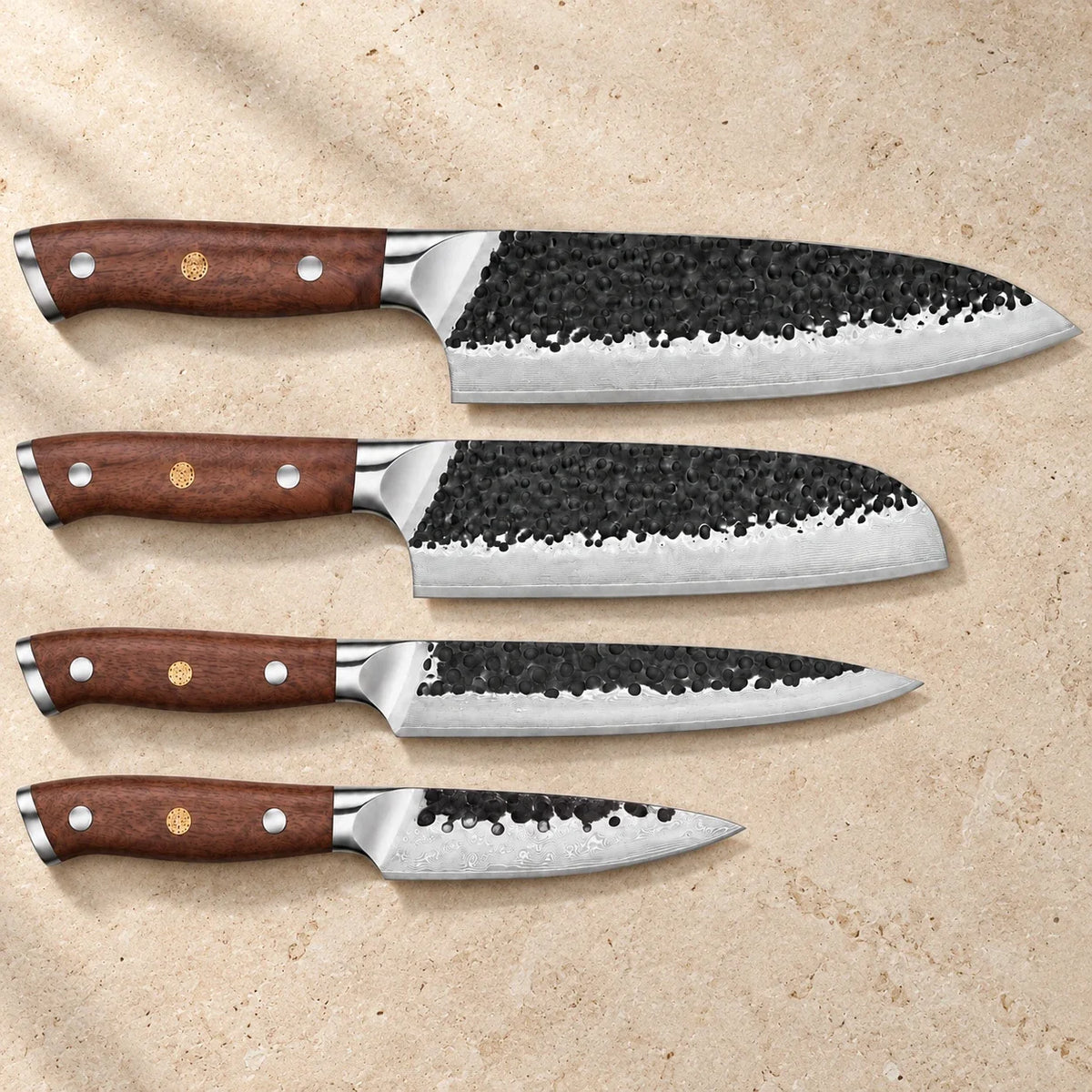 Set japonais Kuon — 4 couteaux — détail KIRUHA